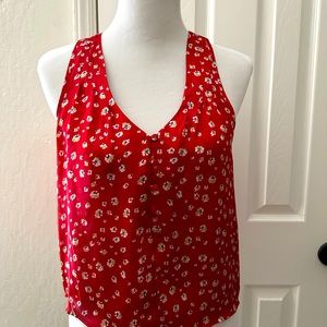 Vintage V-neck Red top
